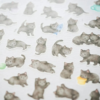 MIND WAVE Sticker Sheet 81228 Kuroneko Mame-Mame Animal Sticker Sheet