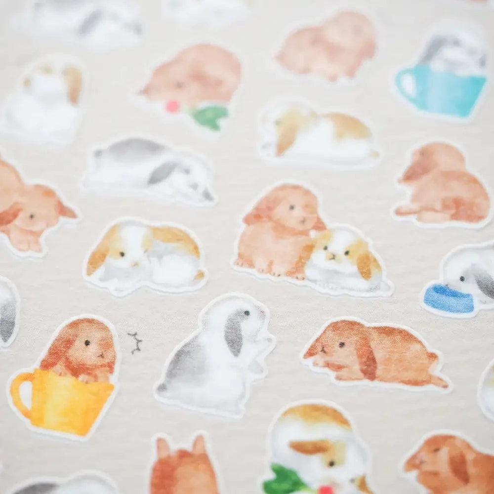 MIND WAVE Sticker Sheet Lop-Eared Bunny Animal Sticker Sheet