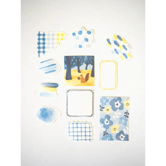 MIND WAVE Washi Stickers Blue Hocco Deco Sticker Pack