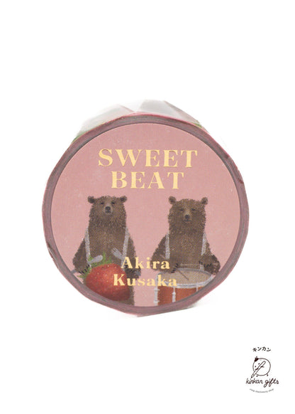 neowing corporation Washi Tape Akira Kusaka Foil-stamped Masking Tape SWEET BEAT Asano Midori Washi Tape