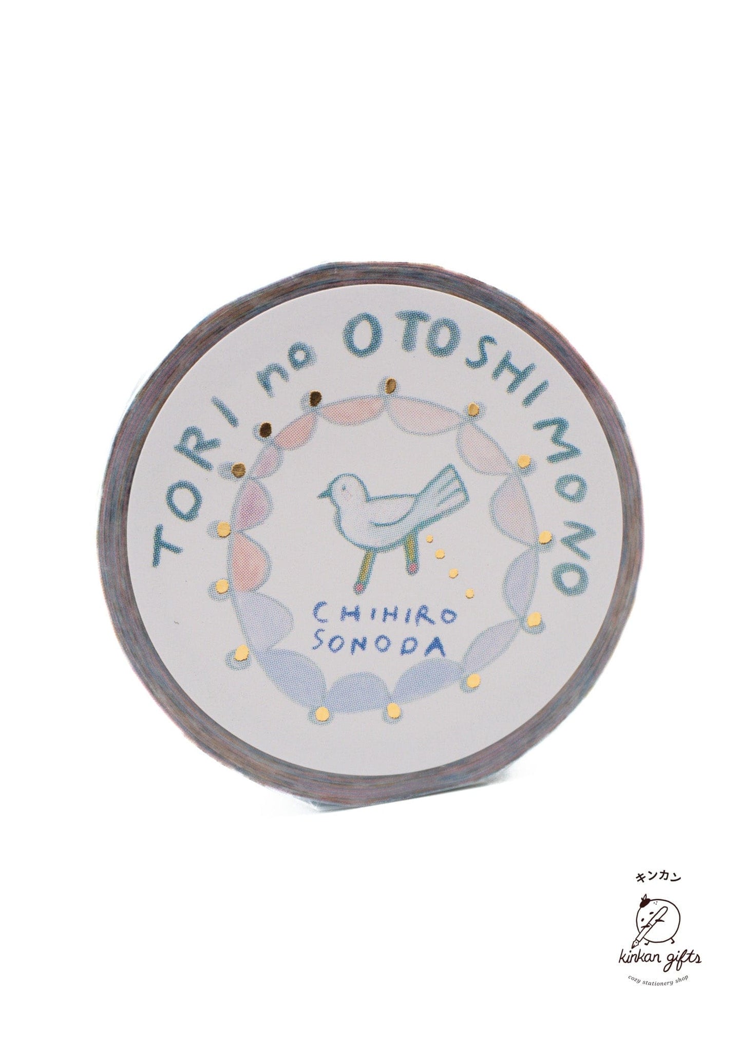 neowing corporation Washi Tape CHIHIRO SONODA Foil-stamped Masking Tape TORI no OTOSHIMONO Asano Midori Washi Tape