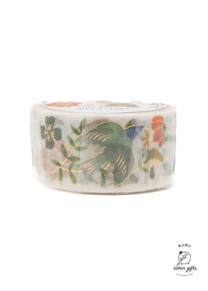 neowing corporation Washi Tape Foil-stamped masking tape by Sayuri Fujimaki, Tsukue no Ue no Ue Asano Midori Washi Tape