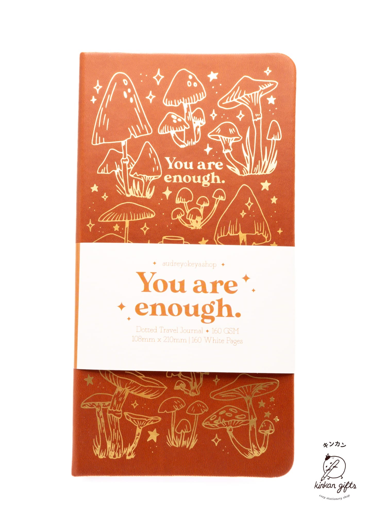 Okeya Stationery Co. Journals "You Are Enough" Small Autumnal Brown Journal - Okeya Stationery Co.
