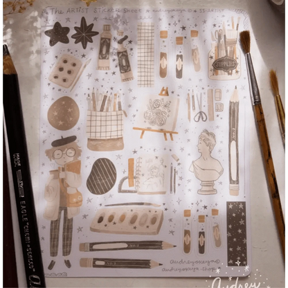 Okeya Stationery Co. Sticker Sheet Artist Sticker Sheet