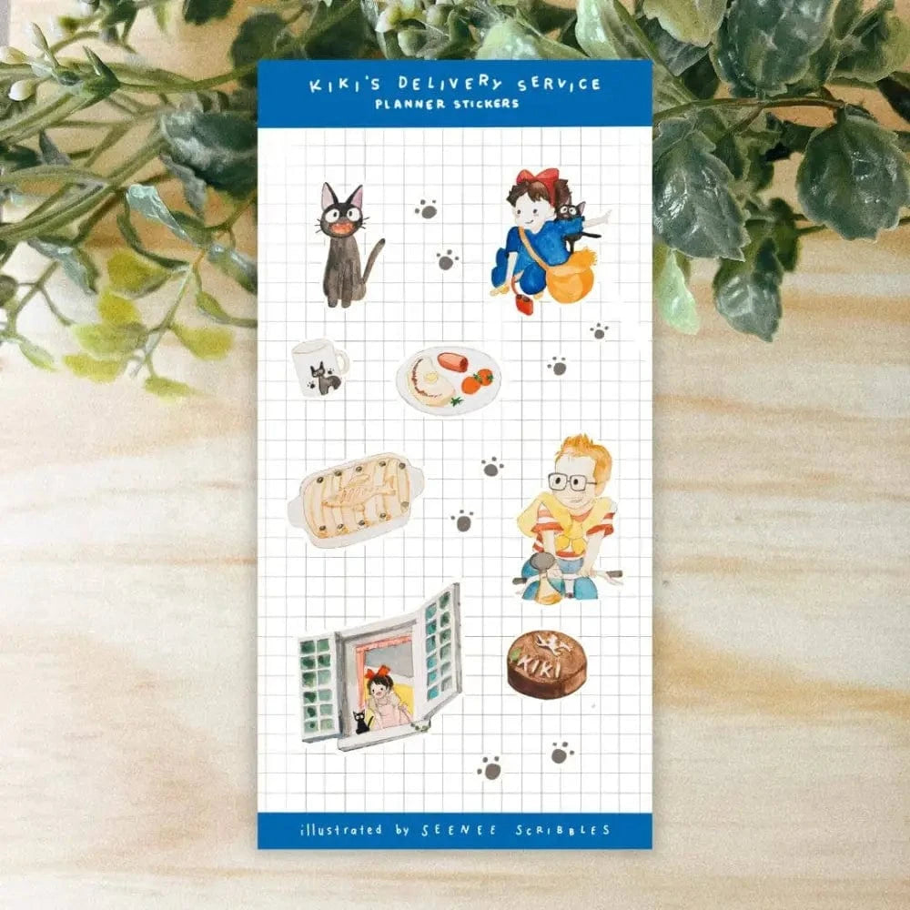 Seenee Scribbles Sticker Sheet Kiki's Delivery Service Sticker Sheet