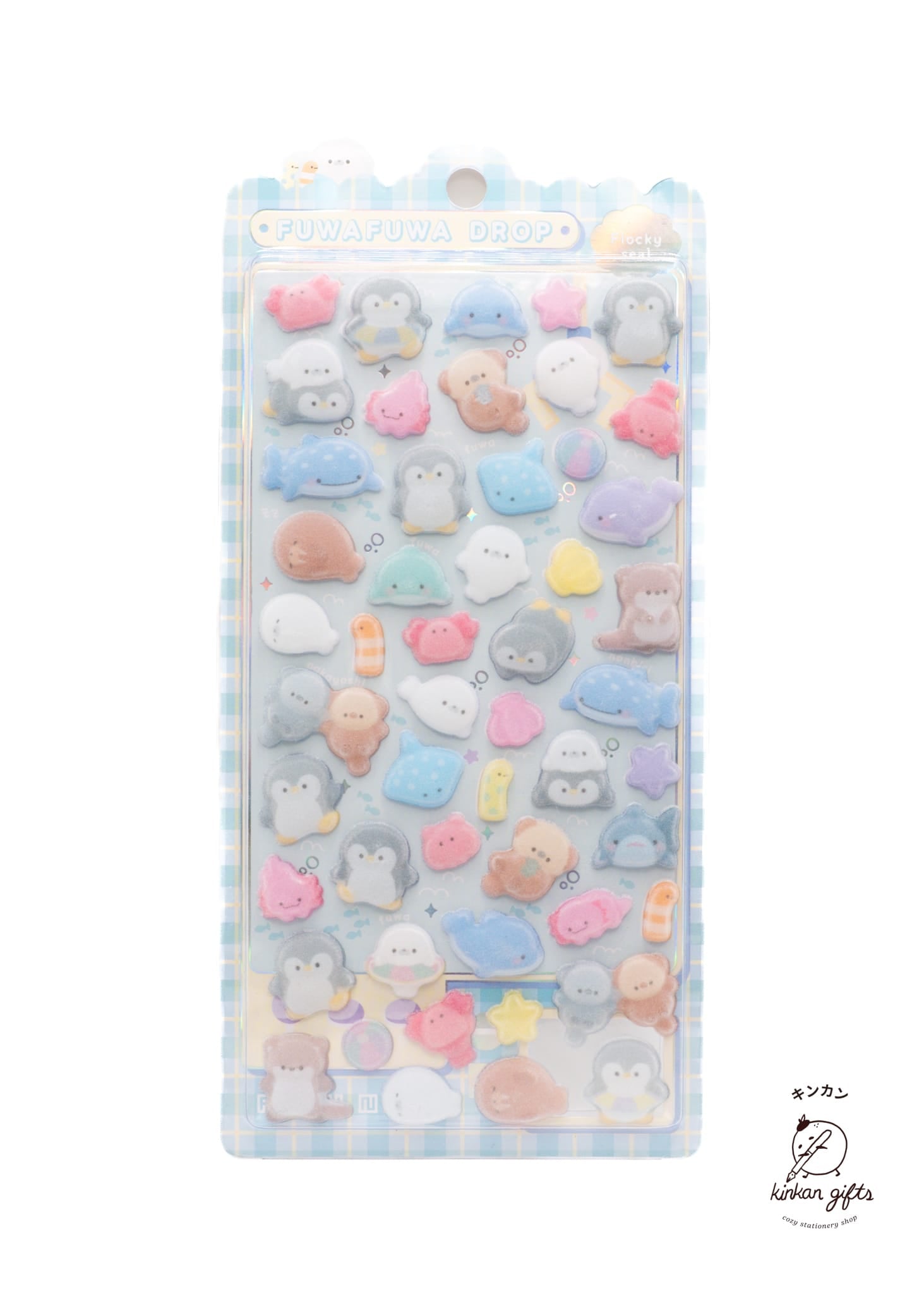 Spoon Inc. Decorative Stickers Sea Fuwafuwa Drop Seal - Flocky Seal