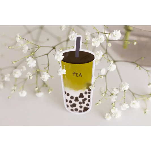 Sundrop Studios Decorative Stickers Boba Sticker- Matcha Latte Boba
