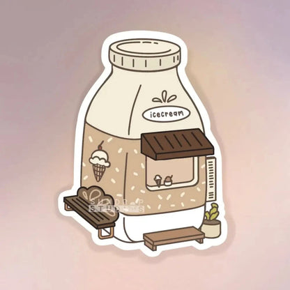 Sundrop Studios Vinyl Stickers Beverage Places- Ice Cream Stand