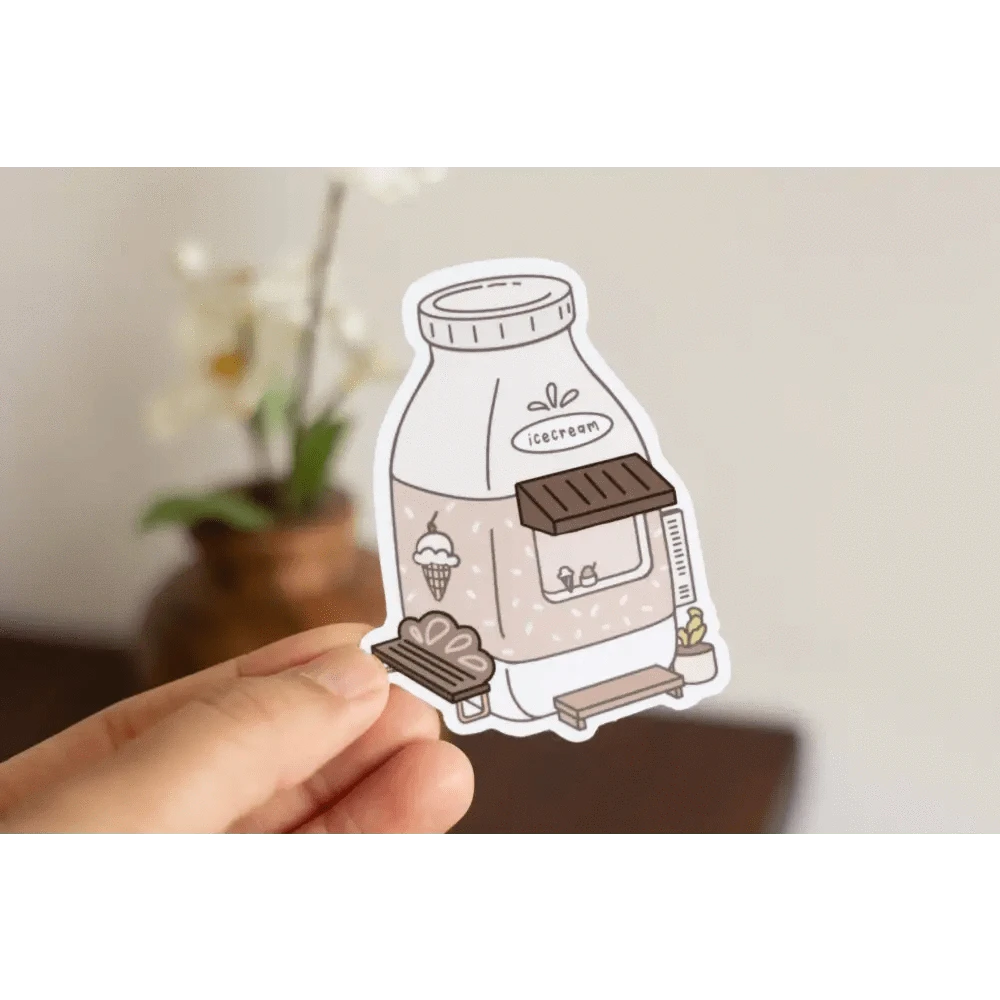Sundrop Studios Vinyl Stickers Beverage Places- Ice Cream Stand
