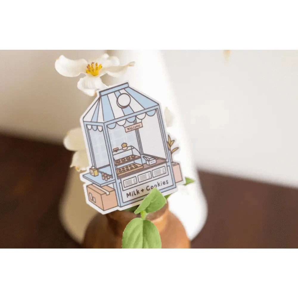Sundrop Studios Vinyl Stickers Beverage Places- Milk Carton
