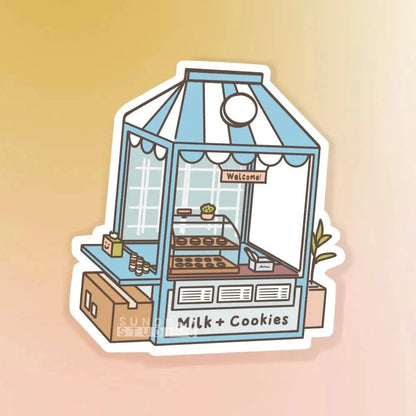 Sundrop Studios Vinyl Stickers Beverage Places- Milk Carton