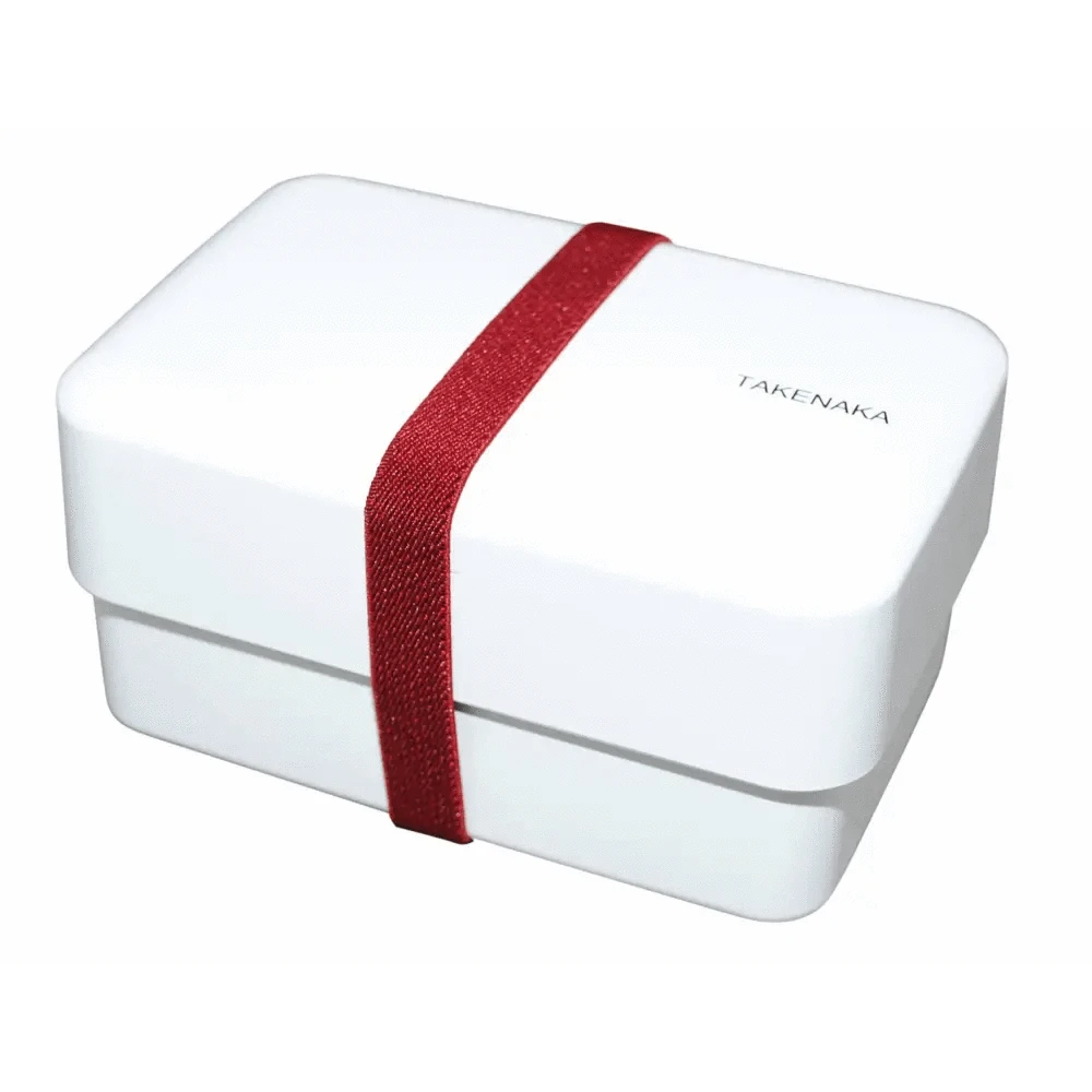 TAKENAKA Bento Box Bentos & Totes Bento Nibble Box - Made of Recycled Plastic Bottles: Coconuts White
