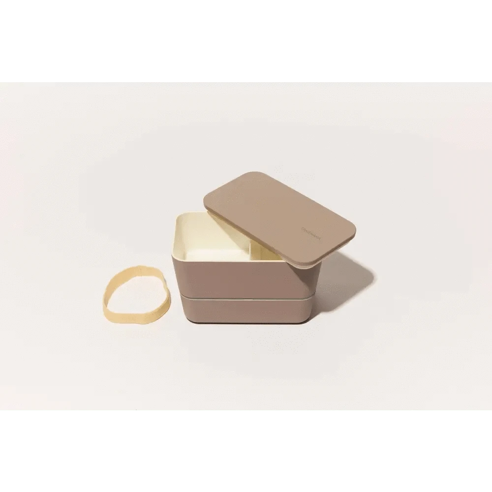 TAKENAKA Bento Box Bentos & Totes TAKENAKA BENTO Flat Dual Box: White Eggshell