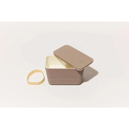 TAKENAKA Bento Box Bentos & Totes TAKENAKA BENTO Flat Dual Box: White Eggshell