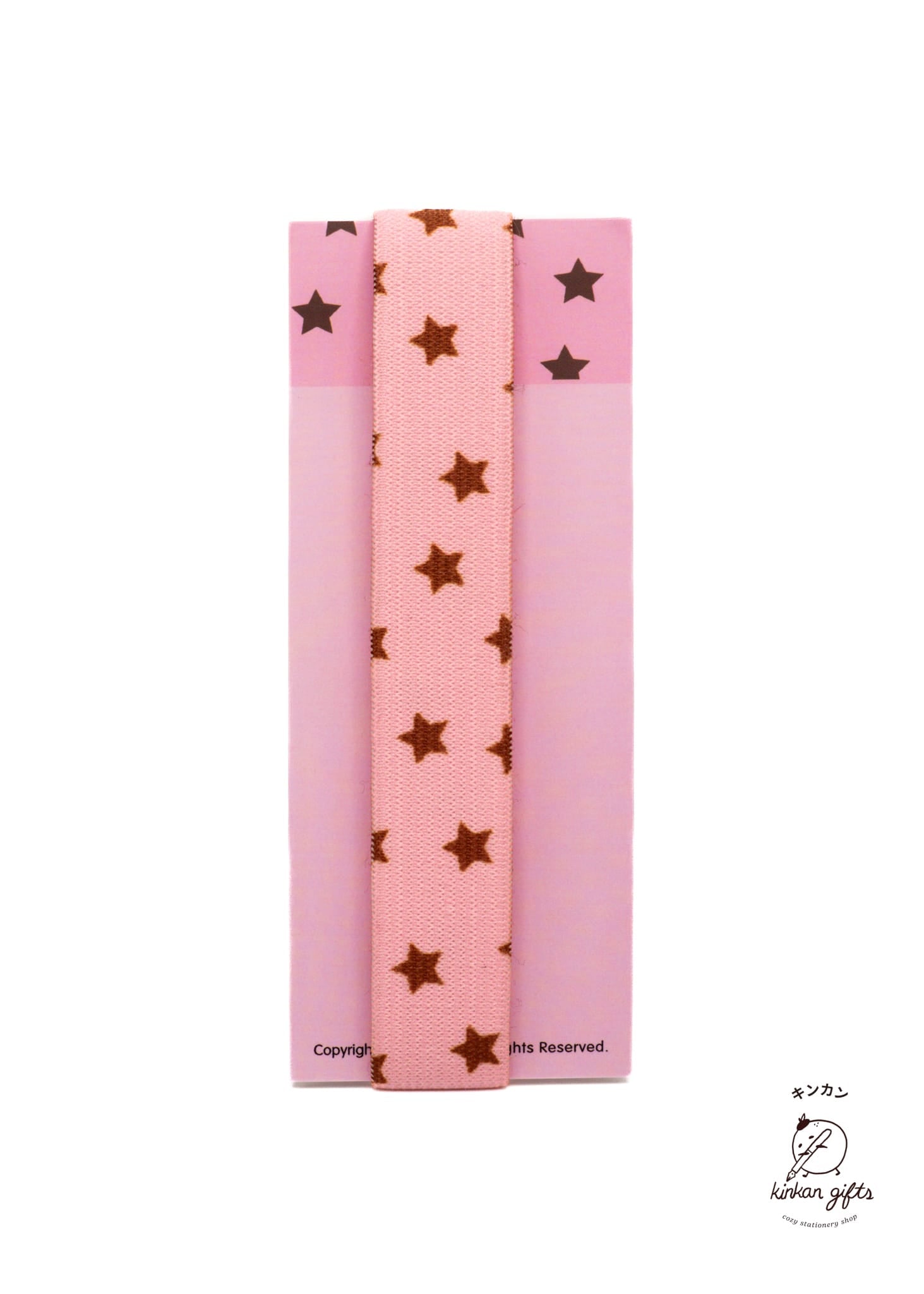 Temu Journal Accessories Brown Stars - Pink Waka Waka - Elastic Page Band