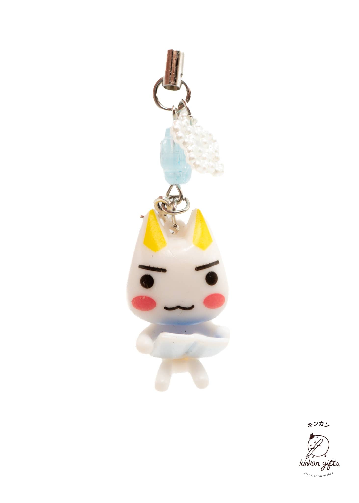 Temu Keychains Book Toro Inoue Cat Beaded Keychain Charms
