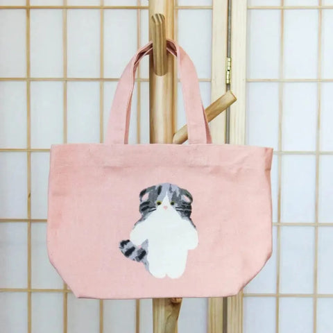FRIENDSHILL Tote Bag Pink Smol Cat
