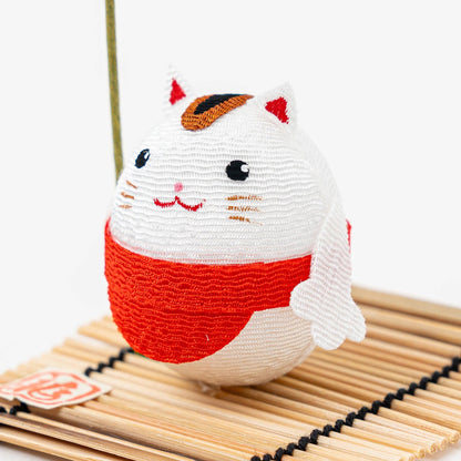 U PLUS INC Ryukodo Handmade Cute Cat Fishing Figurine