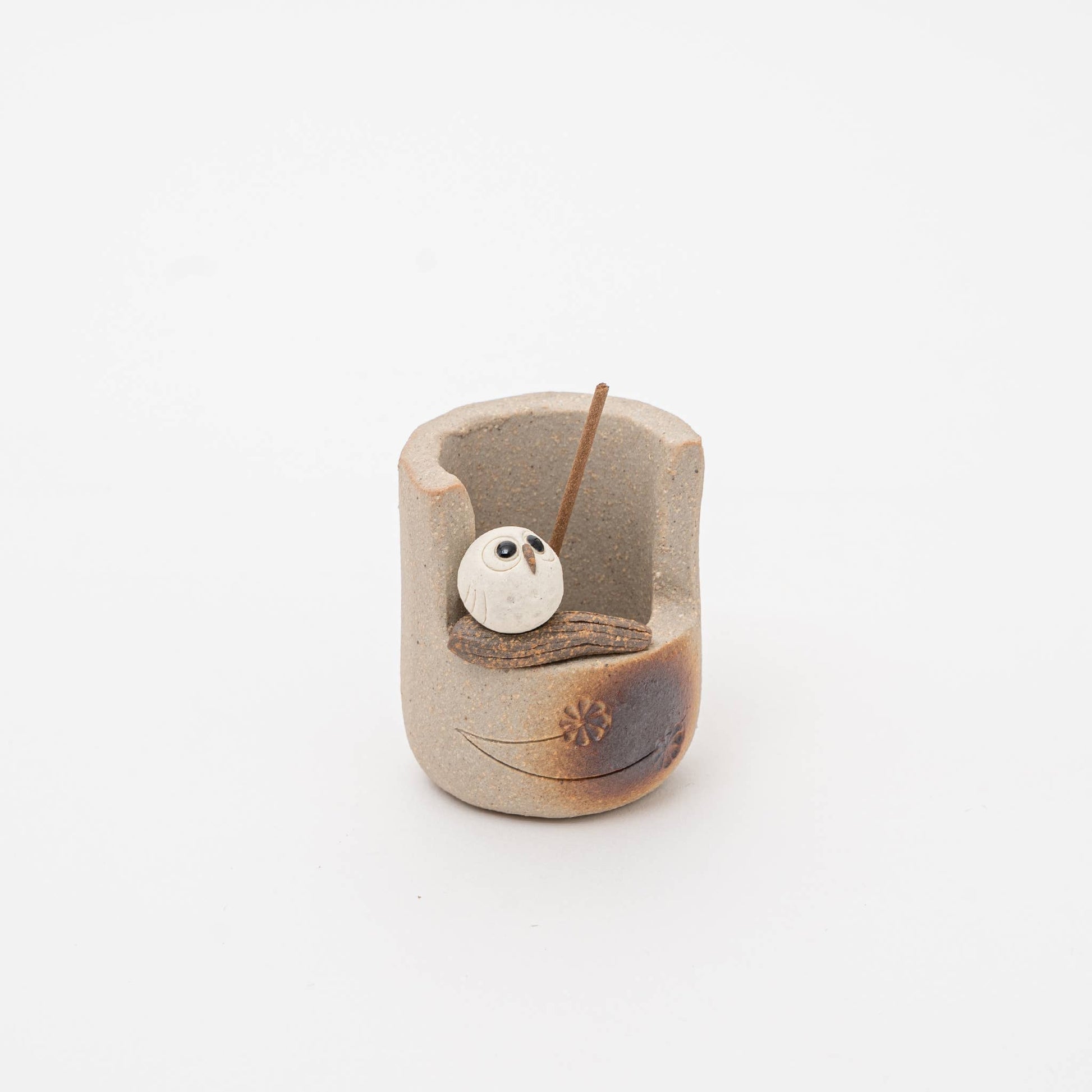 U PLUS INC Shigaraki Incense Holder | Owl