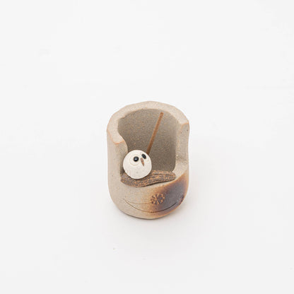U PLUS INC Shigaraki Incense Holder | Owl
