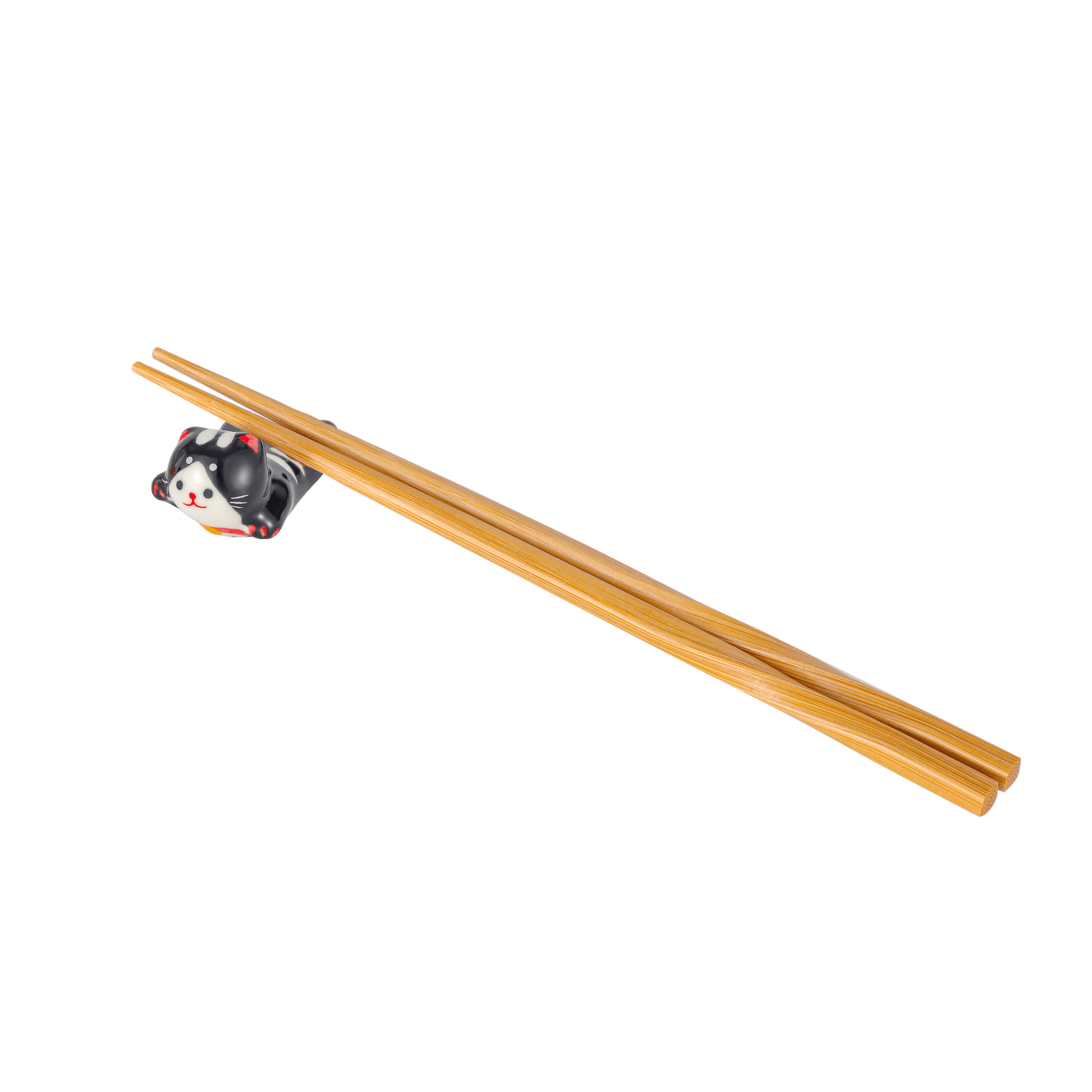 Urban Tokyo Cat Chopsticks Rest 2"L Black (12/288)