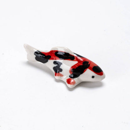 Urban Tokyo Japanese Koi Fish Porcelain Chopsticks Rest 2"L Sanke (12/288)