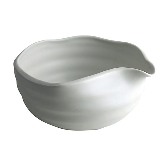 Urban Tokyo Tea & Tea Sets 12oz Katakuchi Matcha Bowl With Spout White Matte JP (1/36)