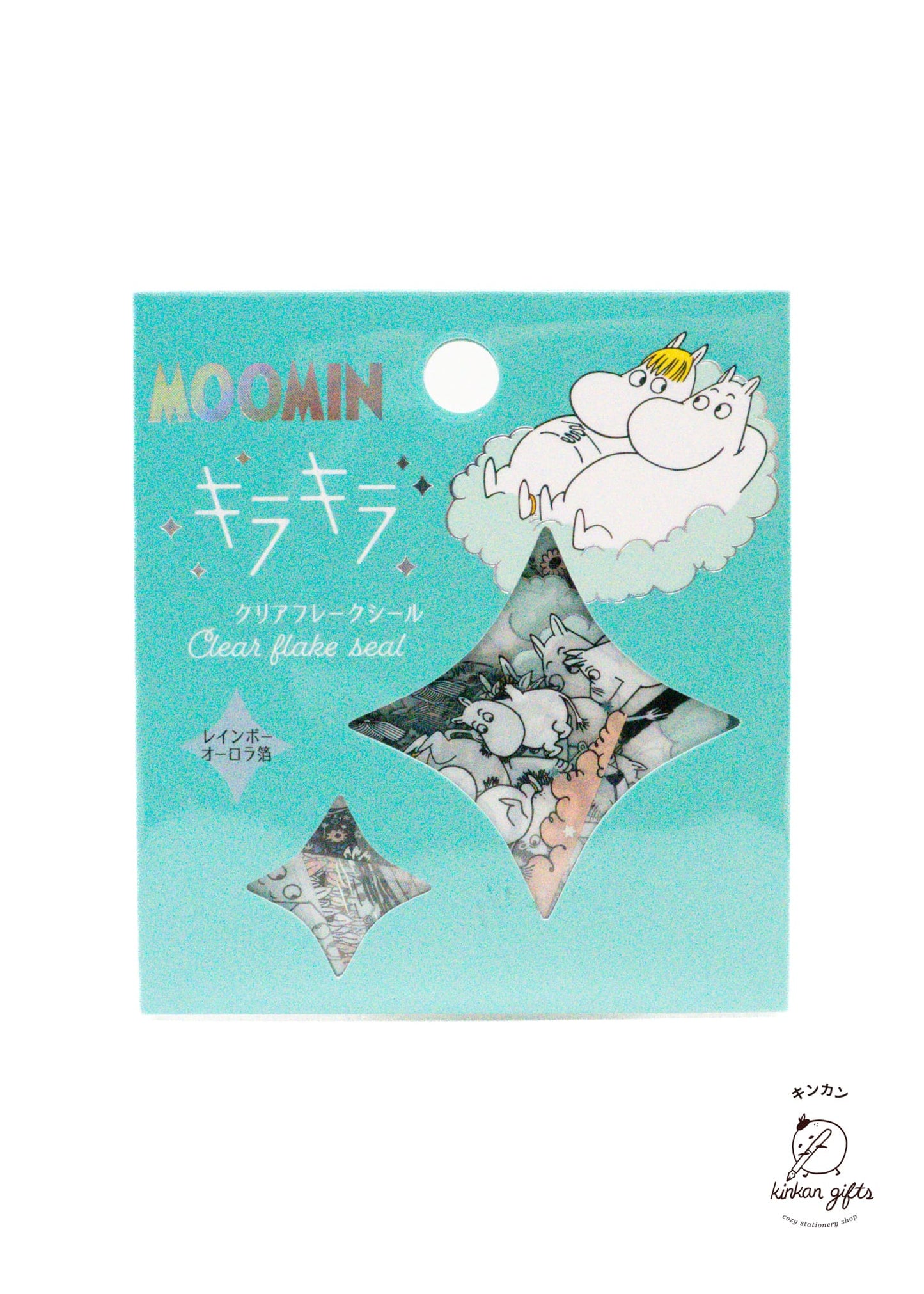 WORLD CRAFT CO.,LTD. Decorative Stickers World Craft - Clear Flake Seal - Moomin - Snork Maiden & Moomin