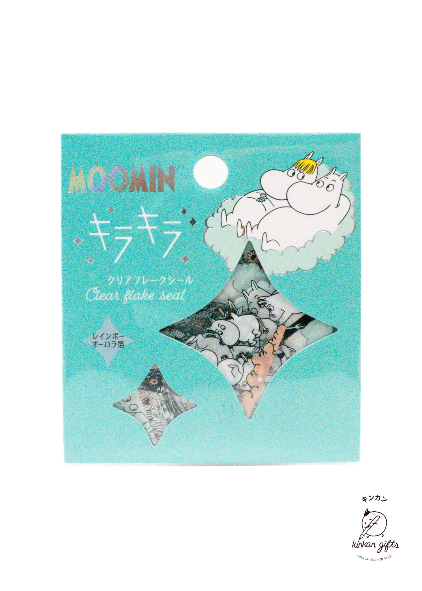 WORLD CRAFT CO.,LTD. Decorative Stickers World Craft - Clear Flake Seal - Moomin - Snork Maiden & Moomin