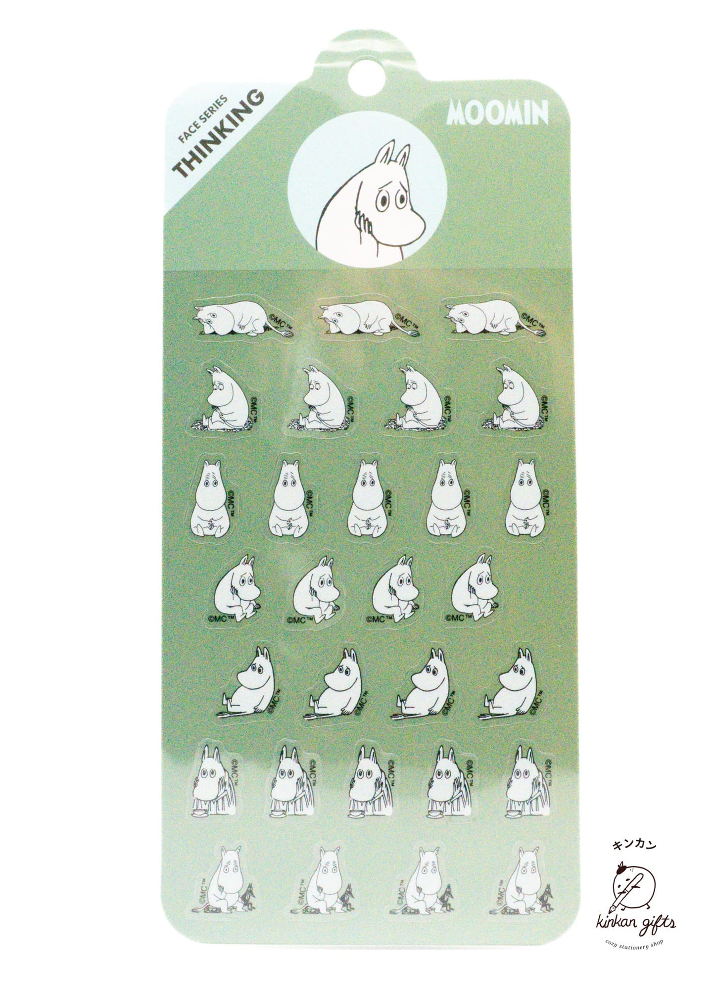 WORLD CRAFT CO.,LTD. Sticker Sheet World Craft Sticker Sheet - Moomin - Thinking