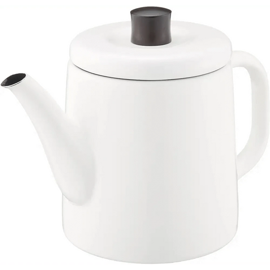 YAGIHASHI CO.,LTD Kitchen & Dining Pot 1.5L White Noda Enamel IH-compatible Kettle Kettle Pot PTR-1.5KW 1.5 L White Noda Horo Enamel Kettle