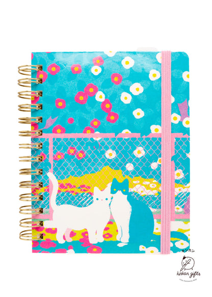 Zoomy BUNGU Notebooks & Notepads Cat Pair KINGJIM Notebook - Hitotoki Ring Notebook